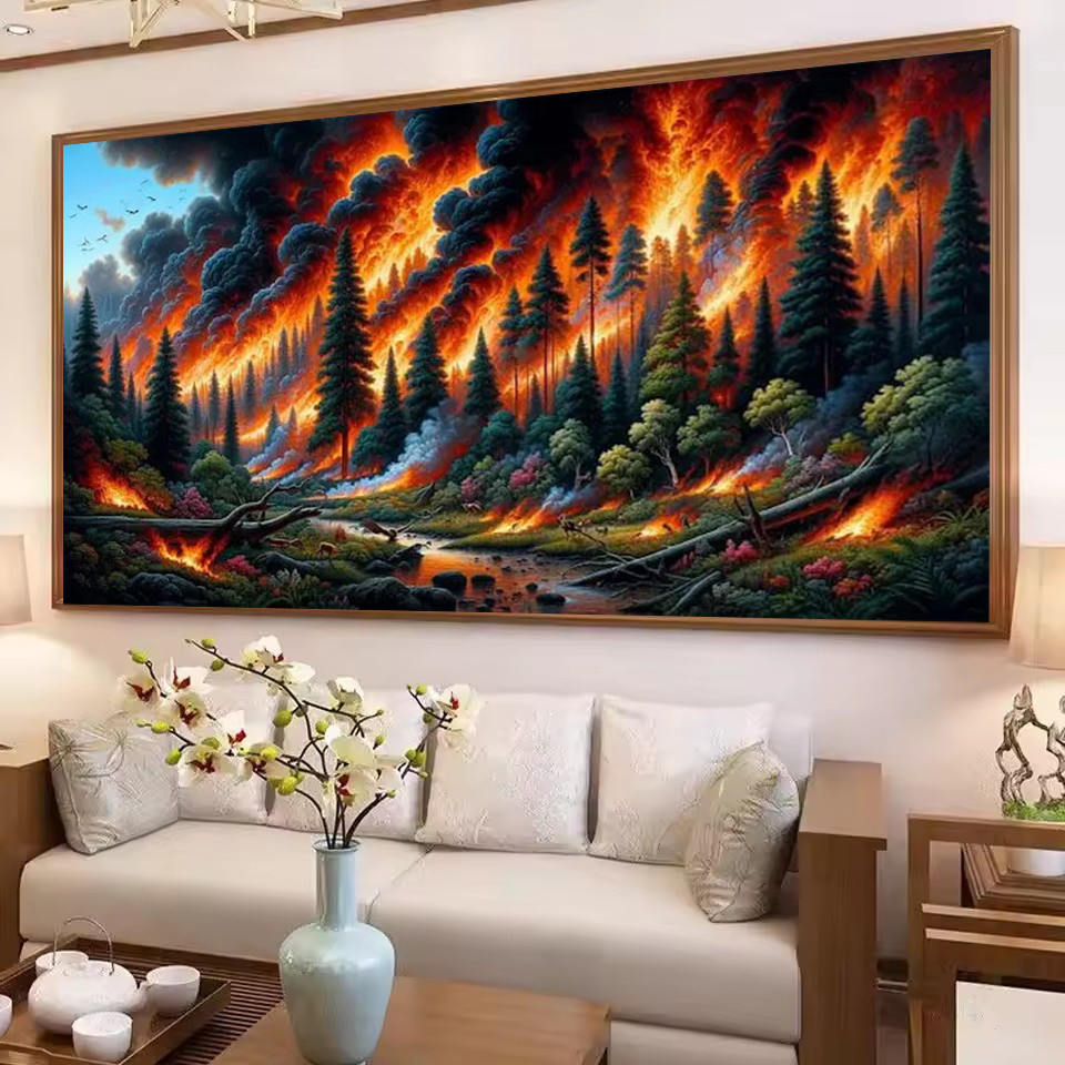5D DIY Large Diamond Painting  - Volcano Kit Eruption recensie en prijs