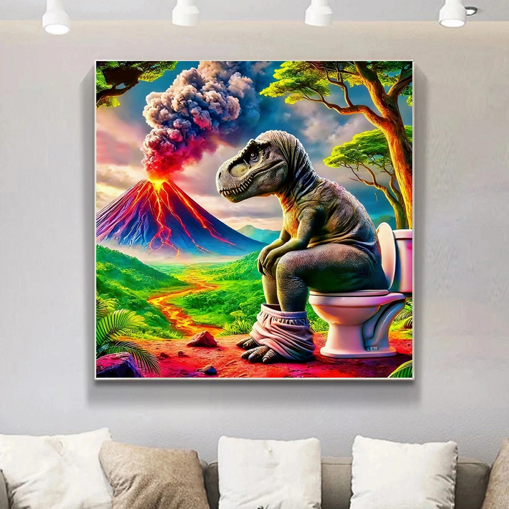 Dinosaur Toilet Mosaic 5D Diam - Volcano Kit Eruption recensie en prijs