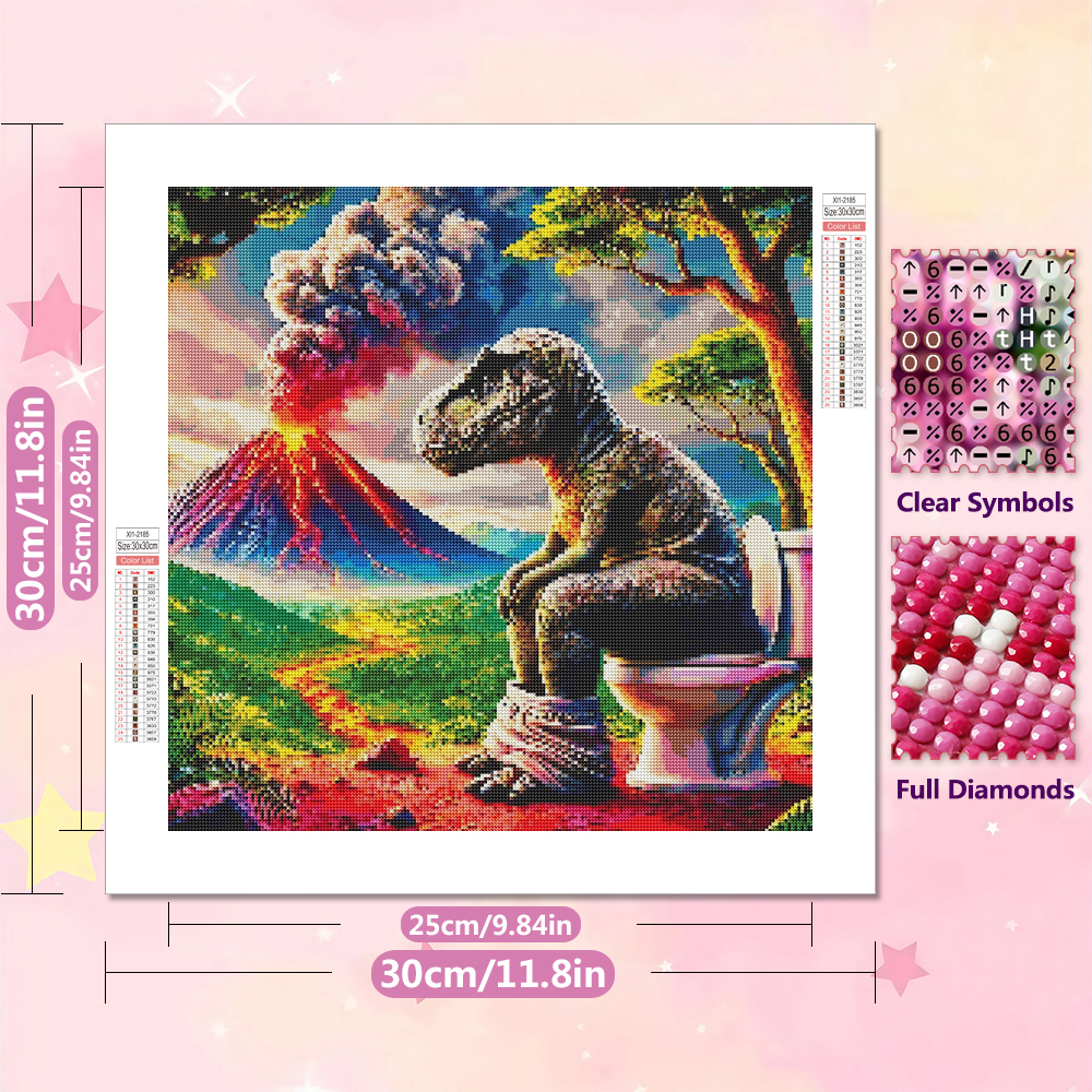 Dinosaur Toilet Mosaic 5D Diam - Volcano Kit Eruption recensie en prijs
