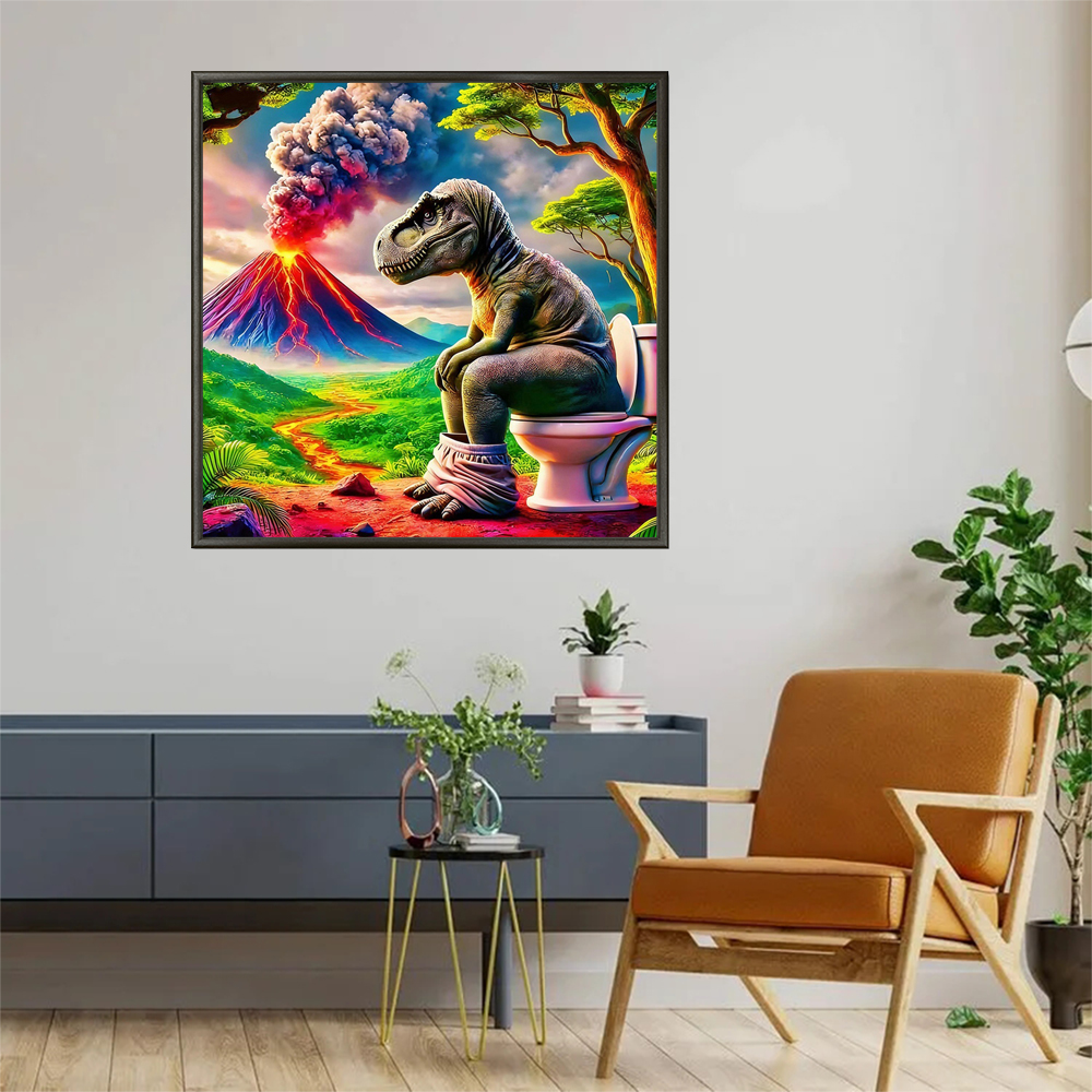 Dinosaur Toilet Mosaic 5D Diam - Volcano Kit Eruption recensie en prijs