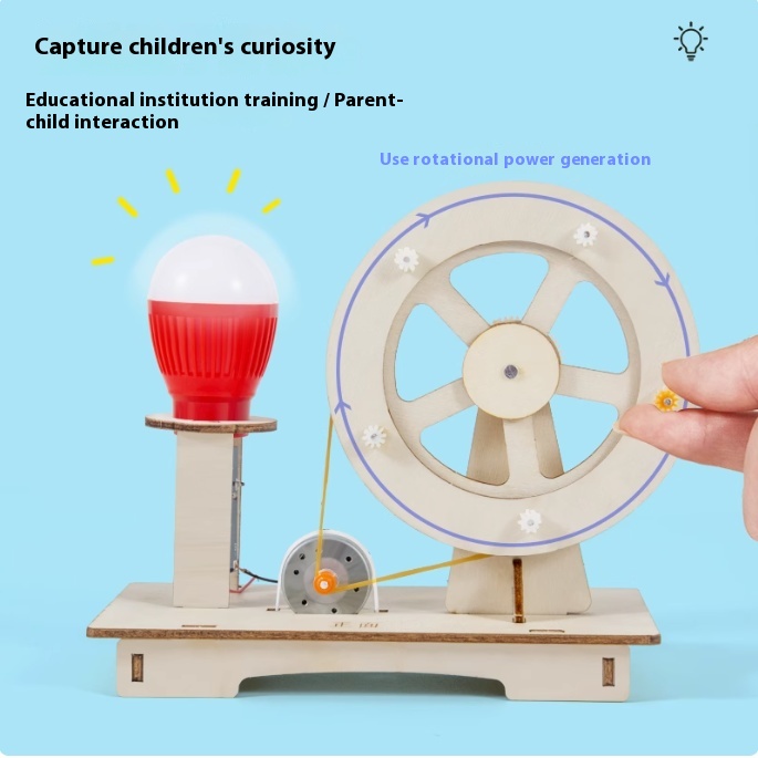 DIY Wooden Hand Generator Kids - Science Project Diy recensie en prijs