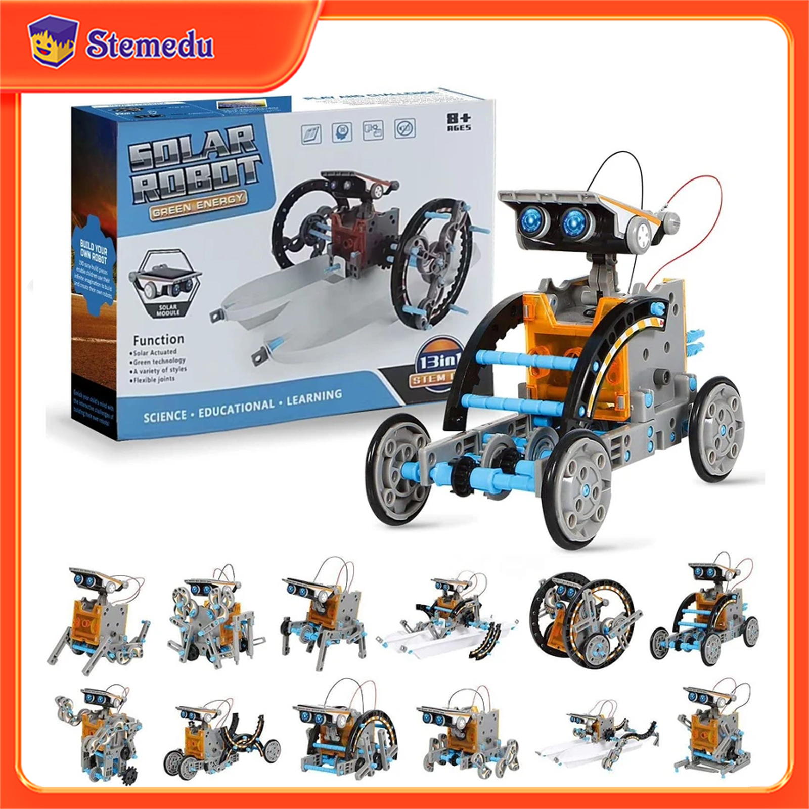 13 in 1 Solar Powered Robot Sc - Science Project Diy recensie en prijs