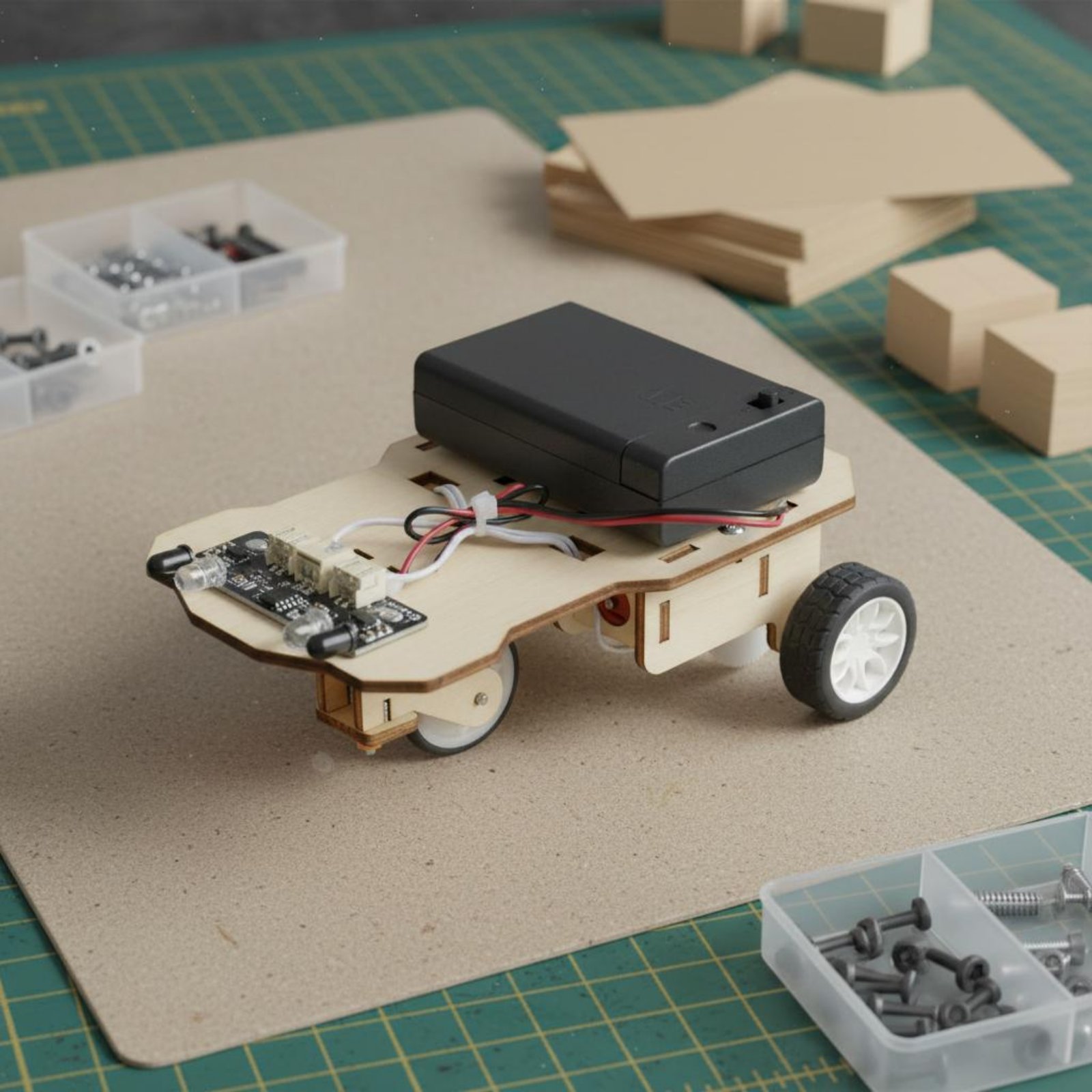 Wooden Intelligent Vehicle Kit - Science Robotics recensie en prijs